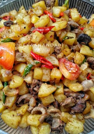 Foto resep Oseng Hati Ampela dan Kentang
