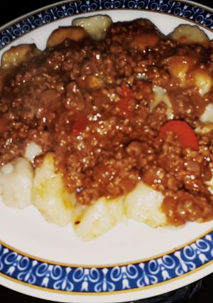 Una foto de Gnocchi de patatas con salsa bolognesa caseros