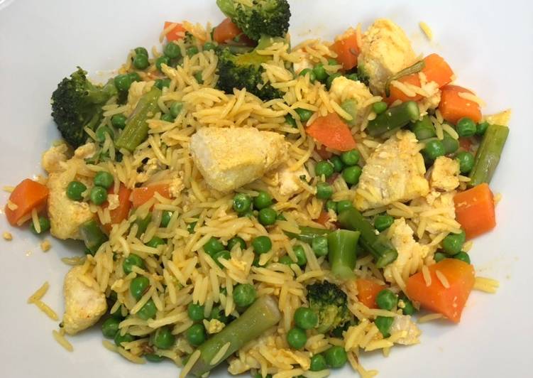 White fish kedgeree