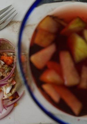 Una foto de Sidra a la Jamaica y ceviche de habanero