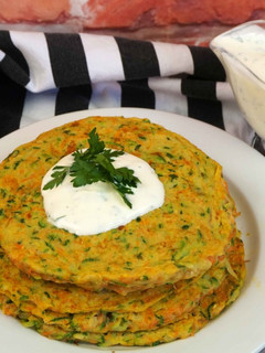 Una foto de Tortitas de calabacín y zanahoria