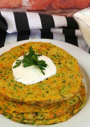 Una foto de Tortitas de calabacín y zanahoria