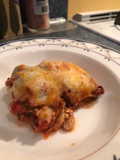 Una foto de Sweet potato lasagna/lasagna con batata. Low carbs