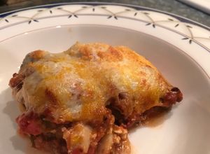 Una foto de Sweet potato lasagna/lasagna con batata. Low carbs