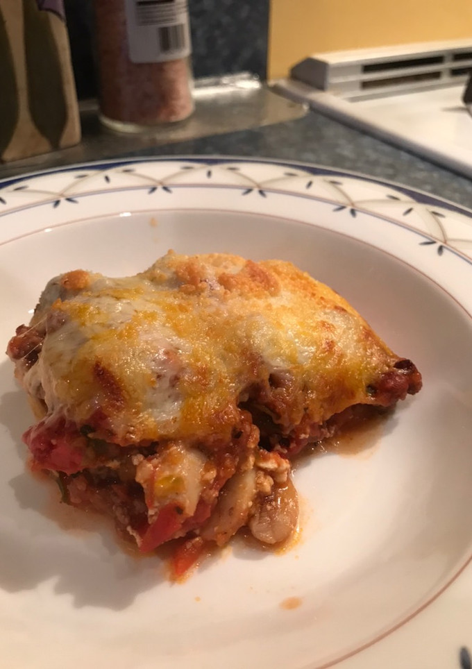 Una foto de Sweet potato lasagna/lasagna con batata. Low carbs
