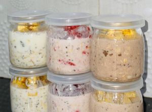 Foto resep Resep Simple Overnight Oats (tanpa masak) Diet Friendly (-+) 150 - 170 kalori (oatmeal)