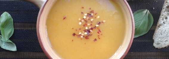 One pot thick sweet potato soup