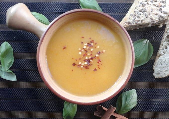 One pot thick sweet potato soup