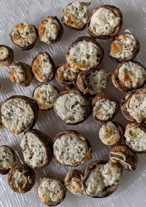 Une photo de Champignons farcis fromage de chèvre frais