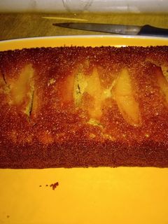 Una foto de Tarta de manzanas invertida