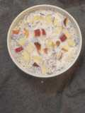 Chia seeds pudding with fruits