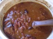 A picture of red beans and ham