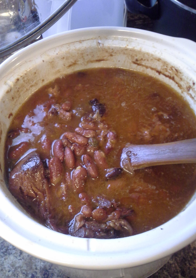 A picture of Red beans with ham.
