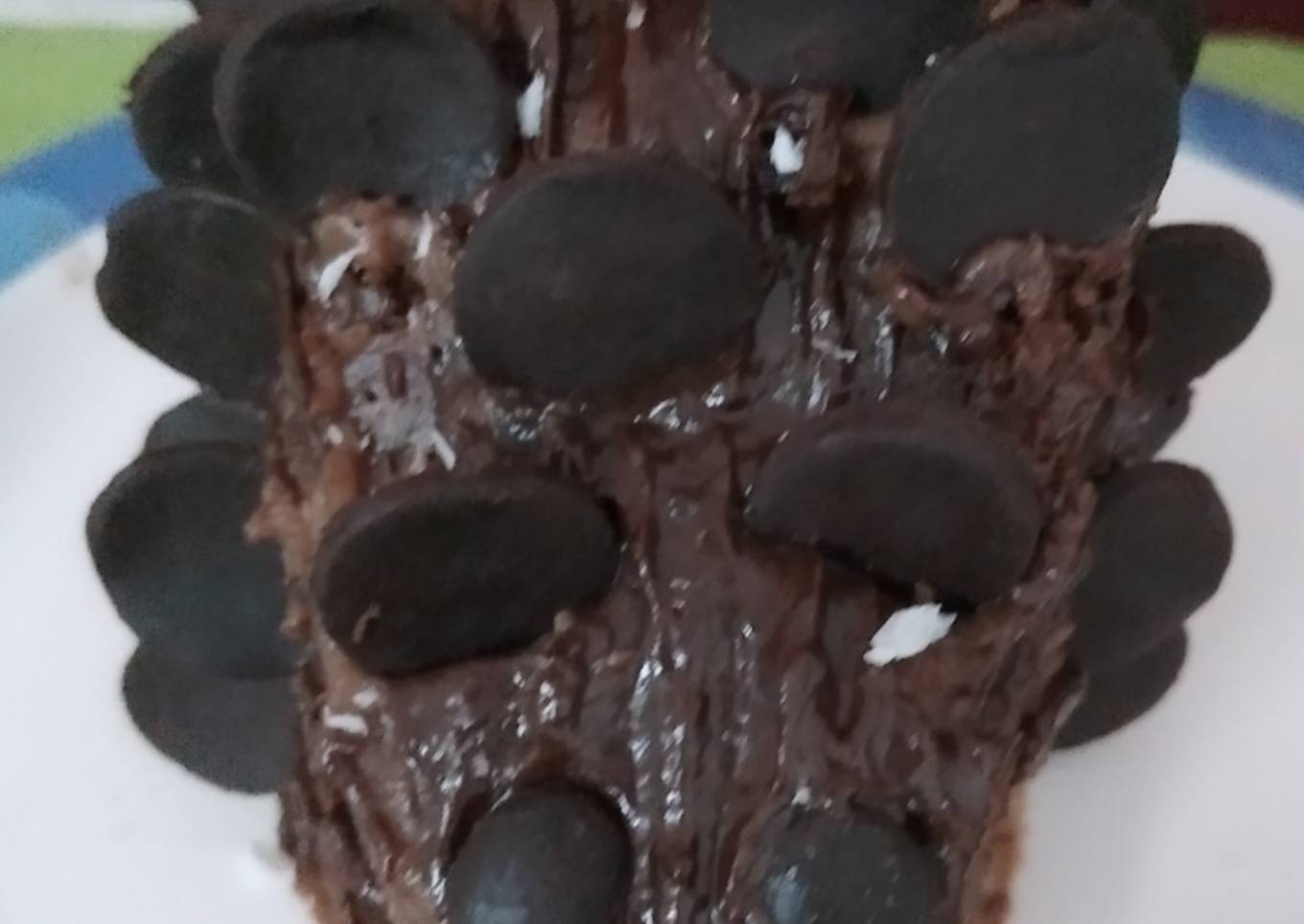 Dark chocolate Hedgehog cake