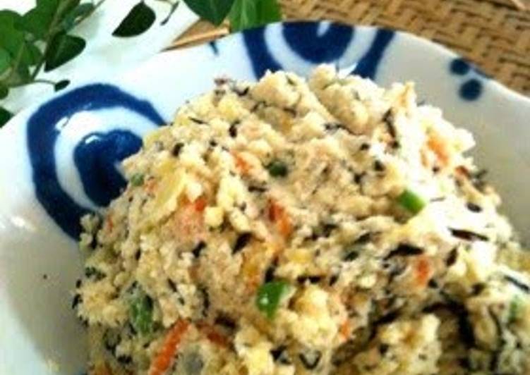 Easiest Way to Make Perfect Healthy Potato Salad with Okara and Hijiki Seaweed