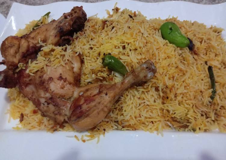 Masala rice with steam chicken roast #EidkPakwan