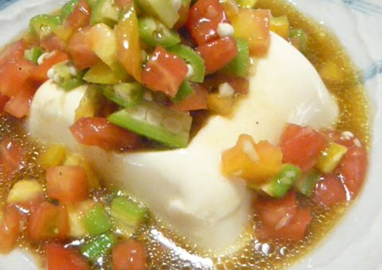 Recipe of Ultimate For one more side dish: Chilled Tofu with Tomato and Okra