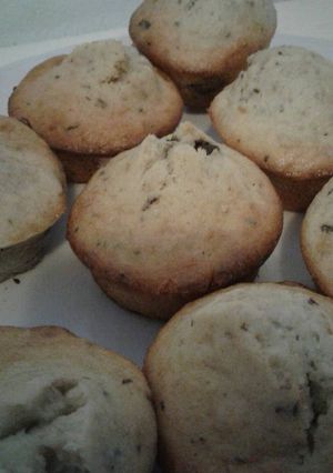 Una foto de Muffins de banana y chocolate sin tacc