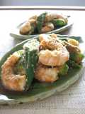 Prawn and Okra with Sweet Sesame Sauce