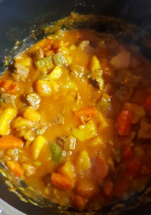 Una foto de Lomo con verduras