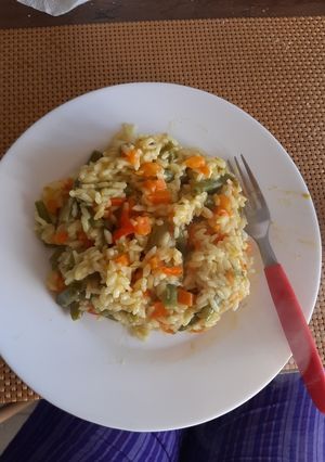 Una foto de Risotto de verduras