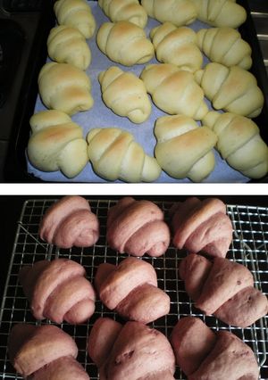 A picture of Butter Rolls filled with Purple Sweet Potato.