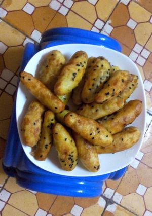 Hình của món Khoai lang kén giòn thơm.