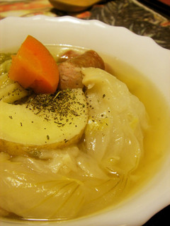 A picture of Vegetable-Packed Pot-au-Feu in the Pressure Cooker.