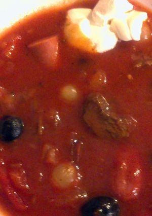 A picture of Sig's Meat Soup (Ukraine).