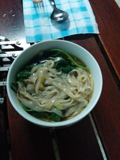 A picture of Simple rice noodle soup.
