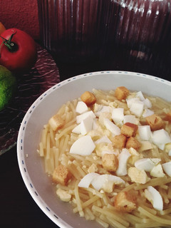 Una foto de Sopa de Picadillo