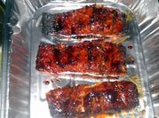 A picture of salmon with sauce