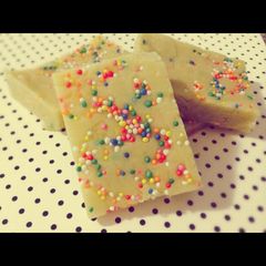 White Chocolate Cookie Dough Fudge A picture of White Chocolate Cookie Dough Fudge.