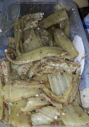 Una foto de Pencas de acelga en escabeche