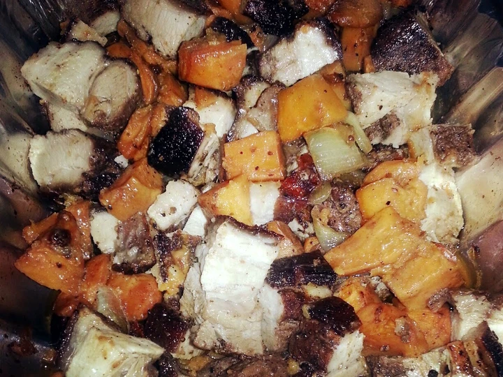 Recipe Roasted Pork Belly with Carmelized Vegetables the  Makes Drooling Makes you drool