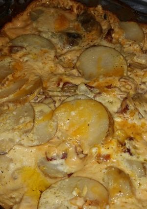 A picture of Bacon Ranch Nuef-Cheddar Potatoes.