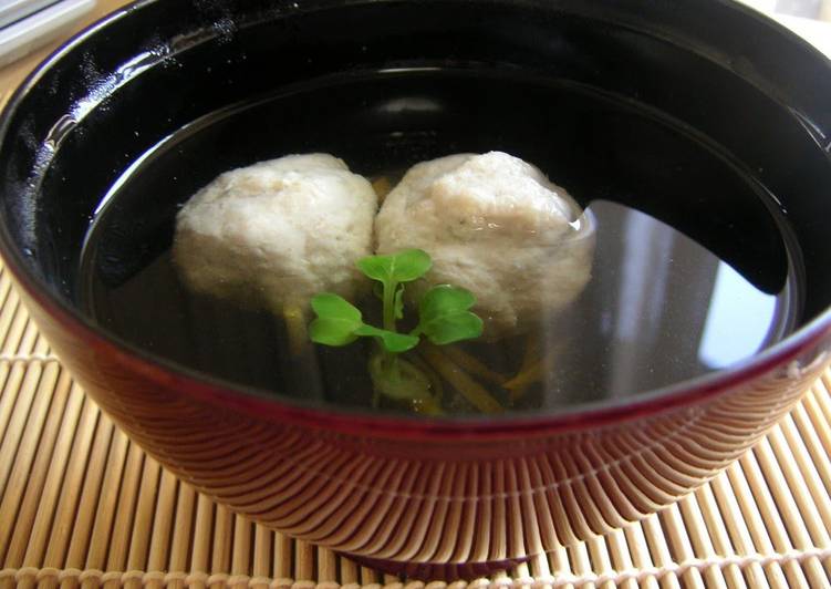 Recipe of Any-night-of-the-week Horse Mackerel Fish Ball (Tsumire) Soup