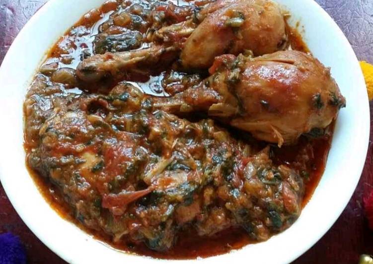 Simple Way to Prepare Super Quick Homemade Kulfa Chicken(Purslane leaves with Chicken)