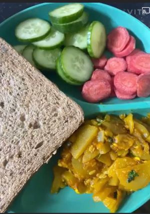 A picture of Lauki ki sabzi (without oil).