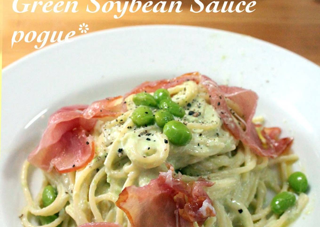 Chilled Pasta with Edamame Cream (Double Cream Free)