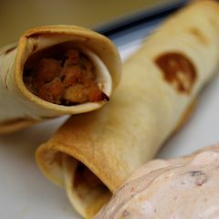 A picture of Light Baked Chicken Taquitos.