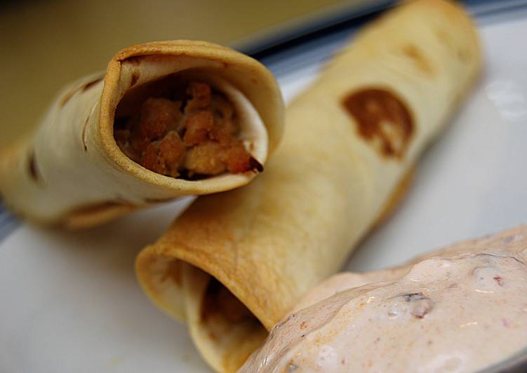 Recipe of Homemade Light Baked Chicken Taquitos