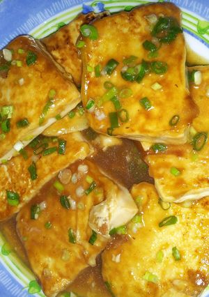 A picture of braised tofu.