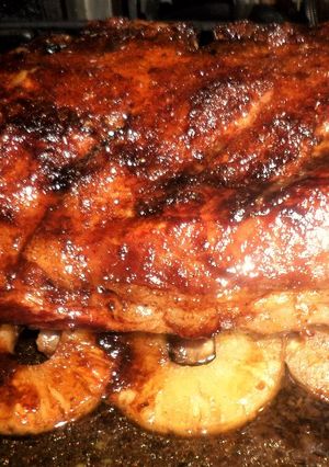 Una foto de Carre de cerdo caramelizado