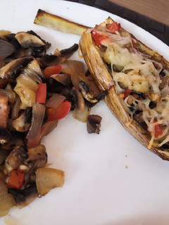 Una foto de Berenjenas rellenas con bacon