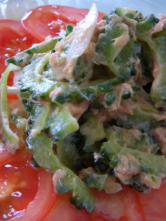 A picture of Bitter Melon and Tuna Salad with Spicy Mayonnaise.