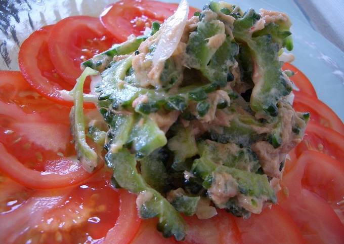 Steps to Prepare Perfect Bitter Melon and Tuna Salad with Spicy Mayonnaise