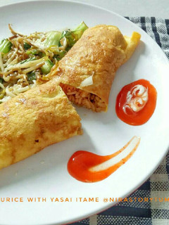 Foto resep Omurice with yasai itame