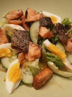 Foto resep Warm salmon salad