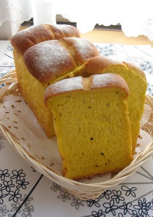 A picture of Rich Kabocha Squash Bread Loaf.